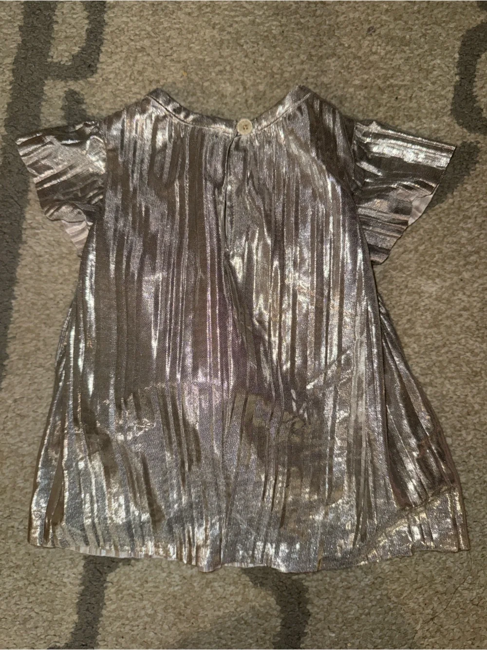 OshKosh B'gosh Shimmery Rose Gold Pleated Baby Dress